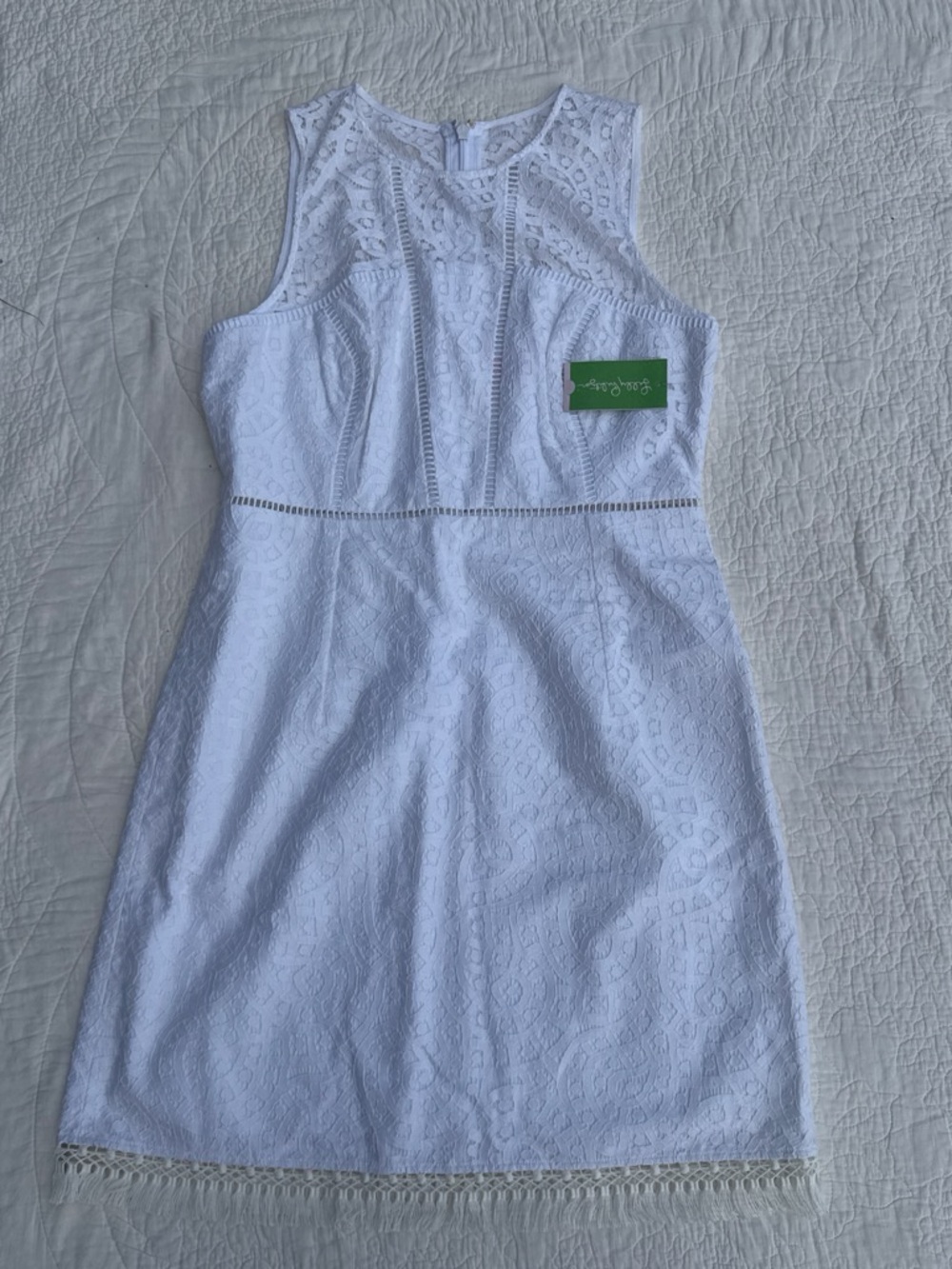 Lilly Pulitzer White Lace Sleeveless Shift Dress